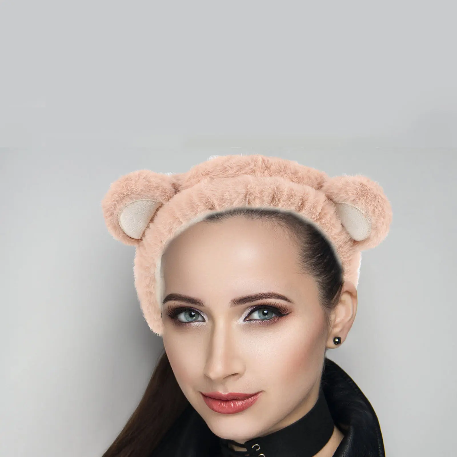 

1Set Cute Animal Skincare Headband and Wristband Set for Face Wash Makeup Routine Soft Elastic Facial Spa Hair Wraps
