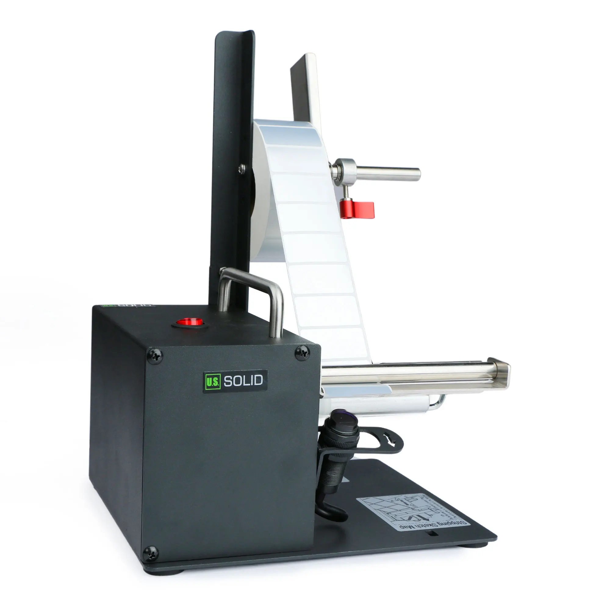 

U.S. Solid Automatic Label Dispenser Machine for Opaque Labels 10-115mm Width