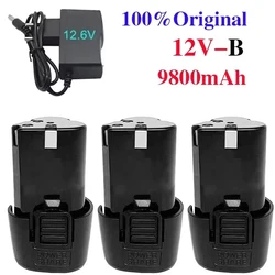 Original 12V 9800mAh type B electric tool universal charging battery,electric screwdriver,electric drill lithium-ion battery