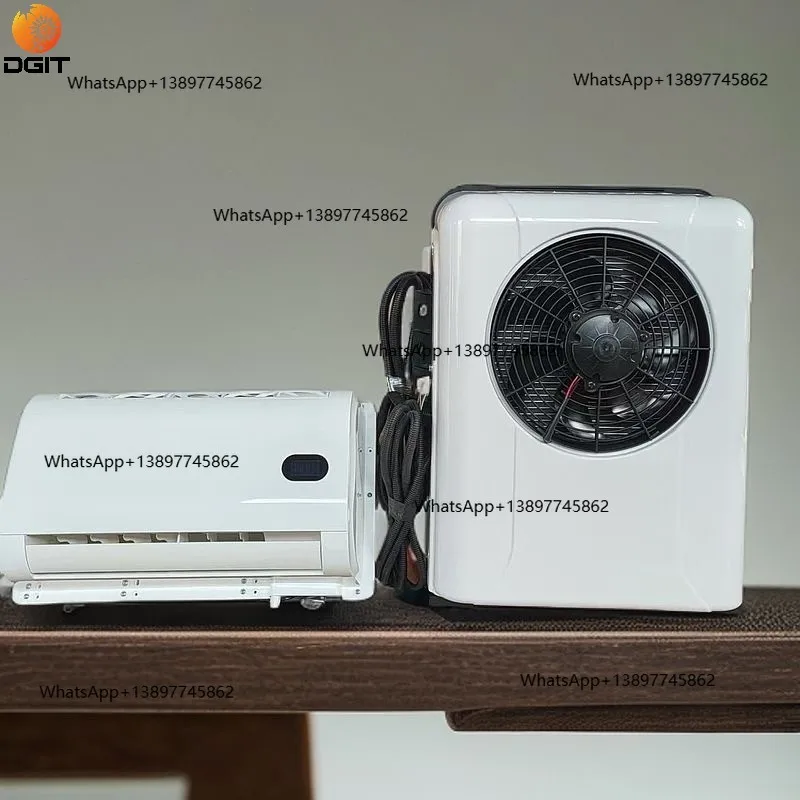 PeiqiSolar Powered 2025 nuevo sistema de aire acondicionado para coche DC 12V 24V enfriador de aire portátil enfriador de estacionamiento autocaravana