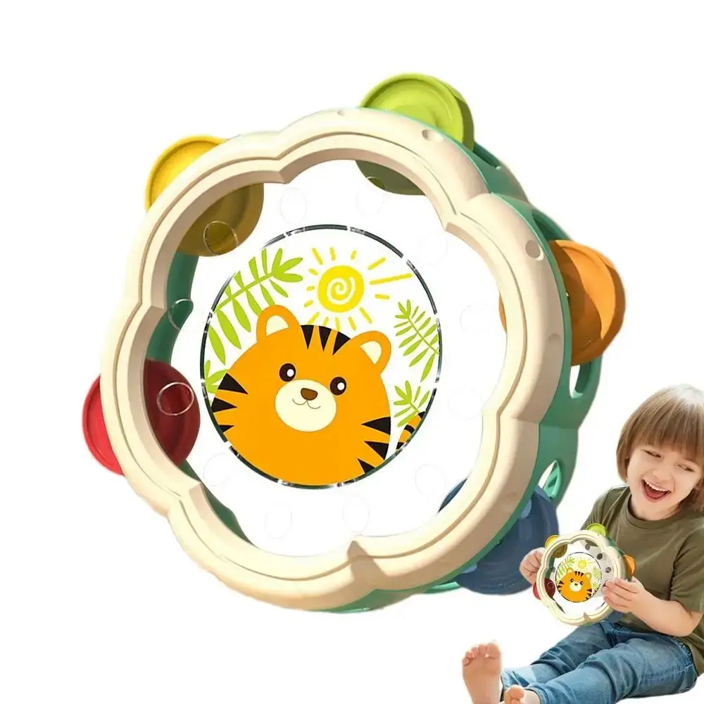 Educational Children Hand Tambourine Cartoon Deer Grasp Traning Children Hand Bell Colorful Music Cultivation Kids Hand Drum