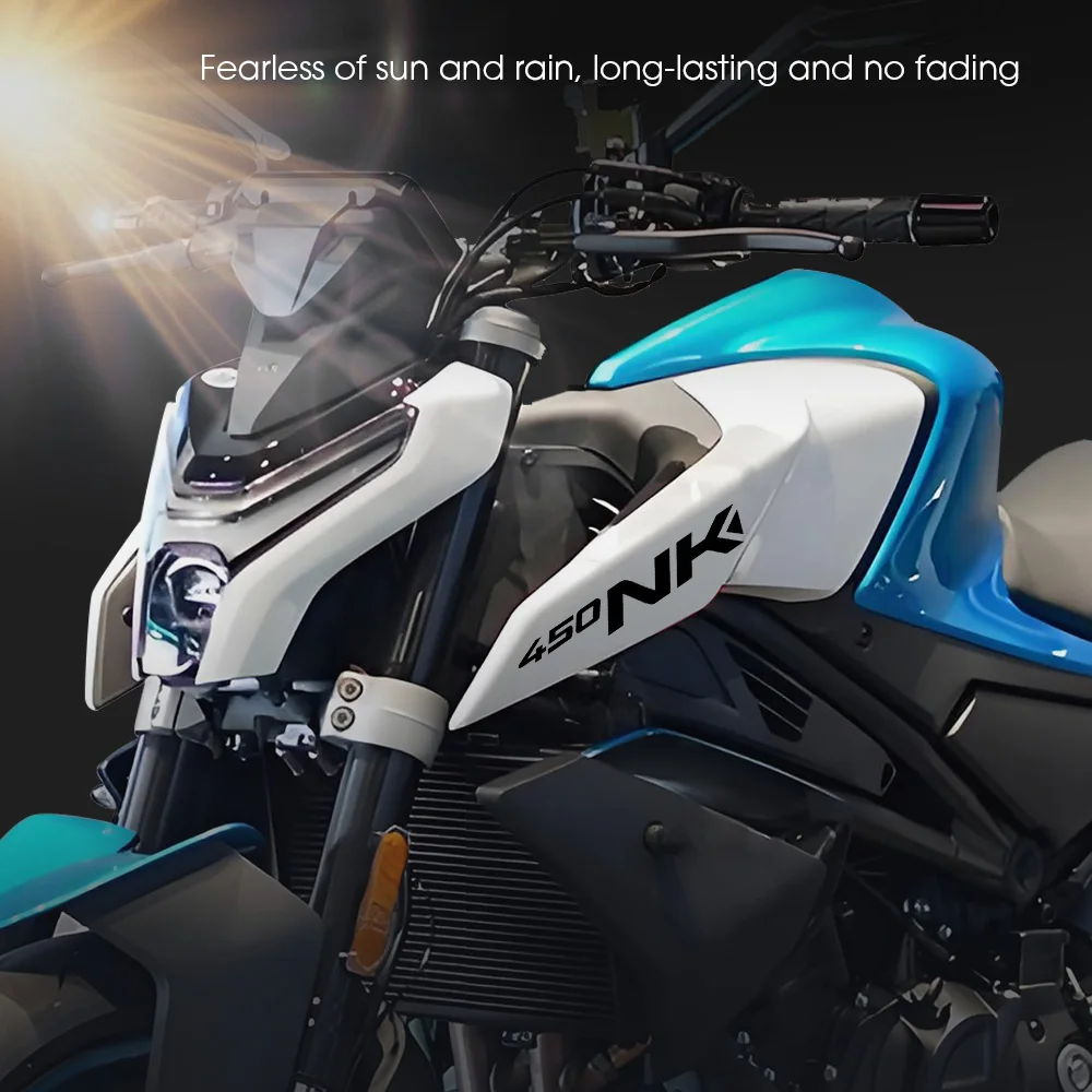ملصقات متوهجة للدراجات النارية ملصق عاكس لامتصاص الصدمات لخزان الوقود لملحقات CFMOTO 450NK 2023