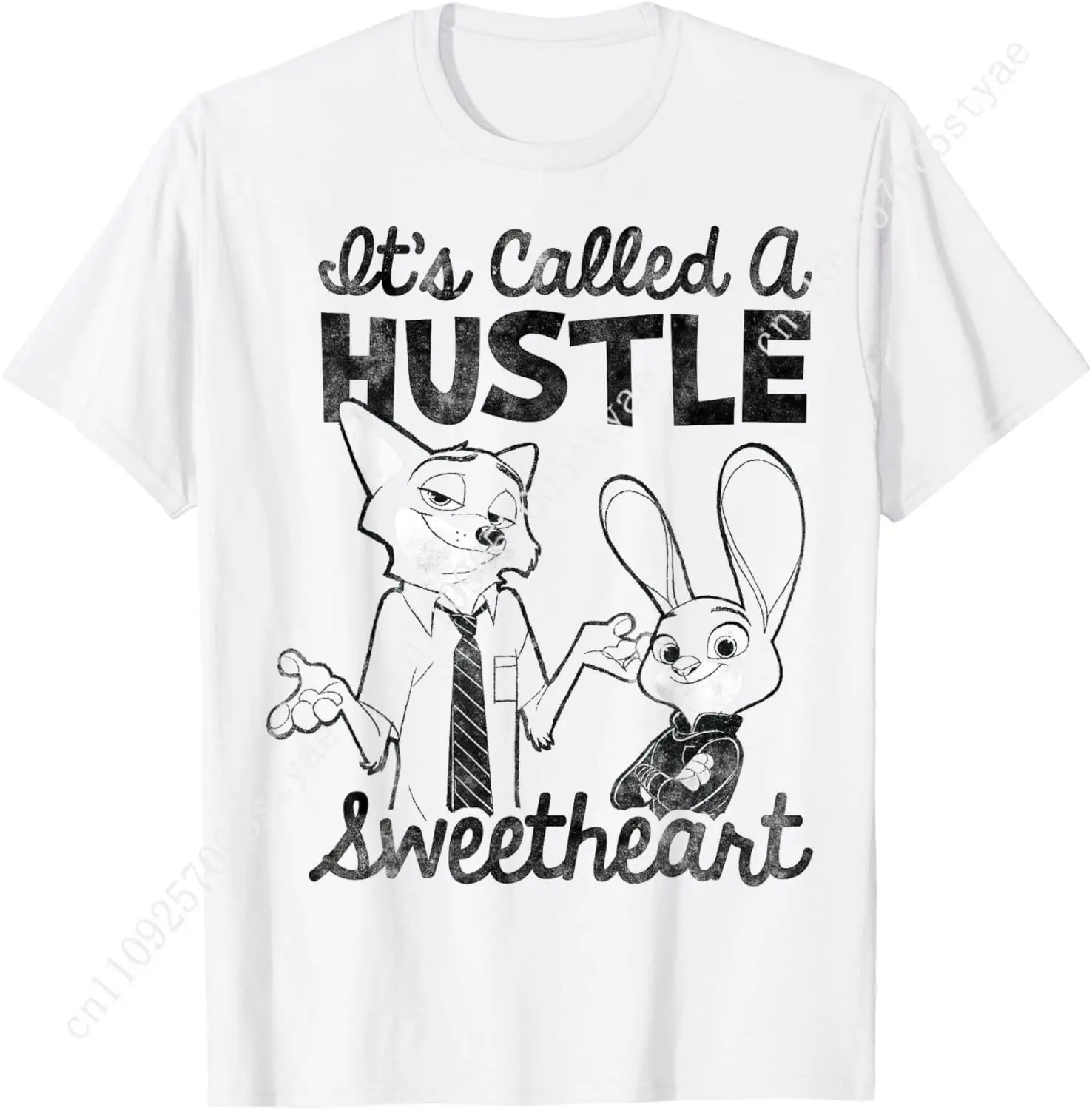 

Disney Zootopia Nick Judy It's Called A Hustle Sweetheart T-Shirt