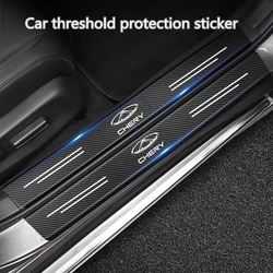 Carbon Fiber Car Sticker Auto Door Threshold Anti Scratch Tape Protective Strip For Chery TIGGO 2 3 4 5 7 Pro 8 3X A1 QQ Arrizo