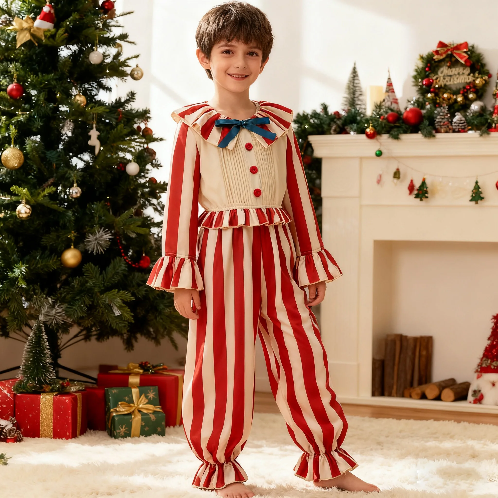 

Рождественский детский комбинезон, ролевой костюм для косплея из фильма «Джокер», наряд на Хэллоуин, новый комбинезон клоуна для девочек и мальчиков, детская одежда