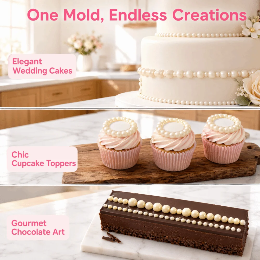 Versatile Food Grade Fondant Mold Heat Resistant Silicone Cake Border Mold Easy Release Silicone Cake Mold Sugar Craft