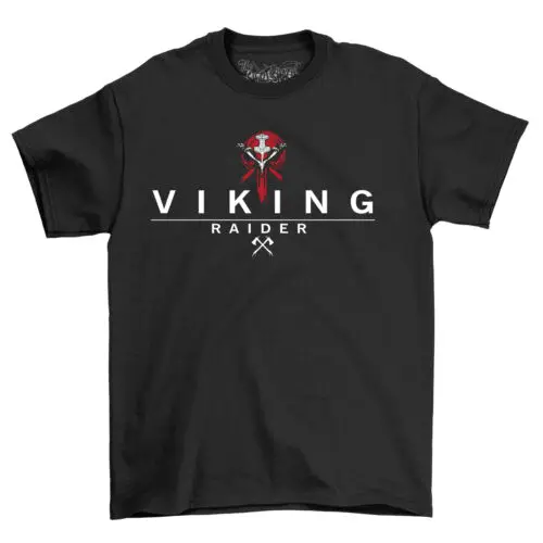 Viking Raider Unleashed - Conquer the Day in this Funny Viking Raider Logo Tee!