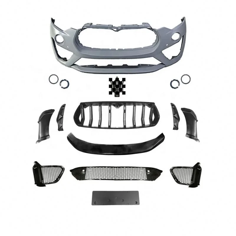 hot sale car front bumper lip grille body kit for 2021 Maserati Levante Trofeo bodykit Assembly