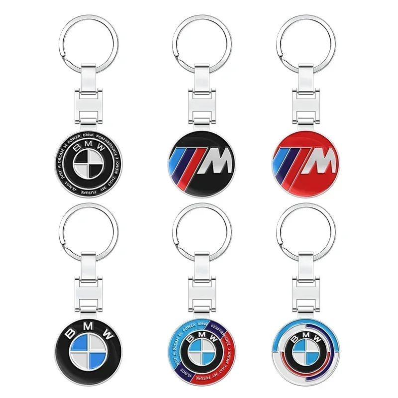 1pcs Metal Car Keychain Pendant Double sided Key Ring for BMW M E46 E85 E60 F10 E39 F30 E36 F20 E87 E90 E70 F30 G03 X1 X3 X5