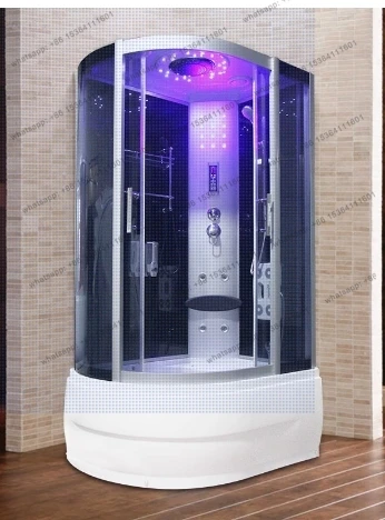 tempered glass bath room Shower room as a whole can take a bath, surf massage, household bathtub partition