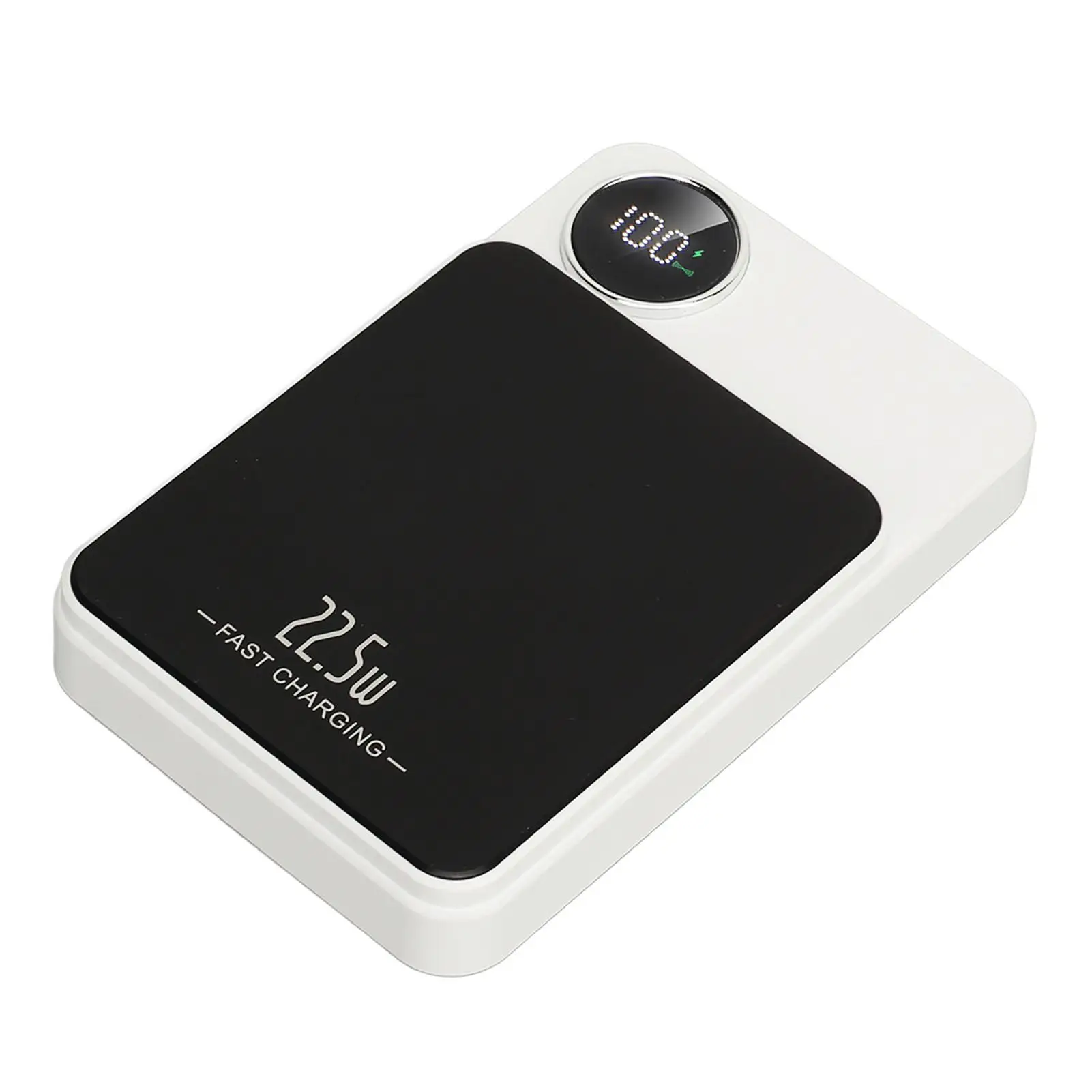 

Wireless Portable Charger Accurate Power Display Built in 5000mah Battery Magnetic Power Bank 15W White