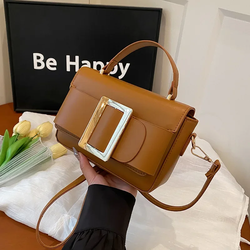 

2026 Новая женская мини-квадратная сумка - стильная универсальная сумка через плечо в стиле ретро с текстурой премиум-класса для ежедневных офисных поездок на работу