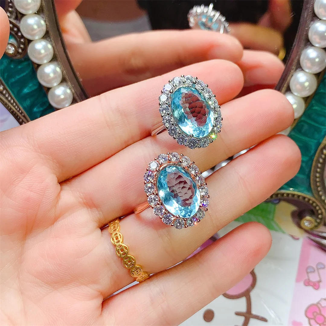 

Мечтательный лавандовый топаз S925 Кольцо Химерные женские модные украшения Элегантный дизайнерский подарок Ремесла