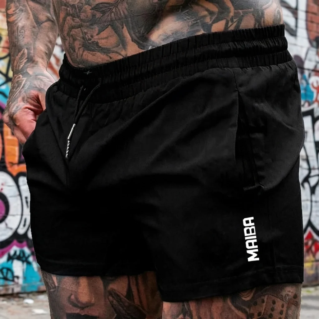 

GYM Summer Quick-drying Breathable Stretchable Thin Men's Marathon Running Fitness Squat Three-piece Short Pants Europe-africa