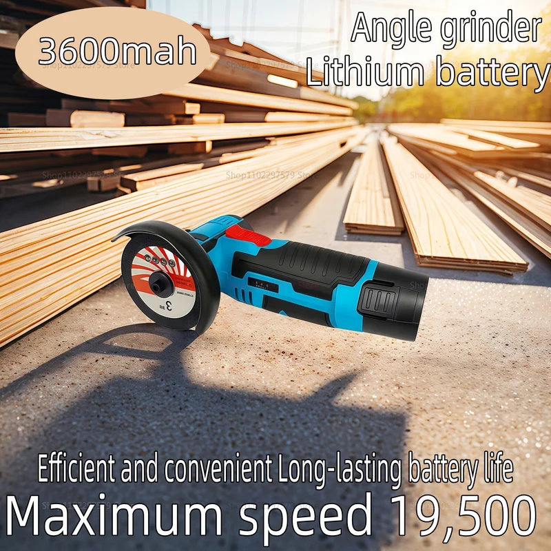 12VCordless ElectricAngle Grinder 19500rpm LithiumBattery Mini Polishing Grinding Machine for DIY Home Repairs and Jewelry