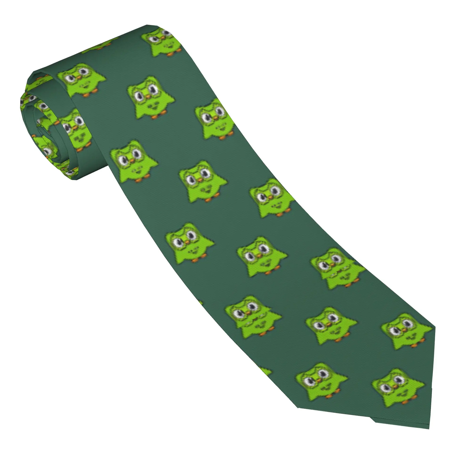 Cute Owl Tie Duolingos Daily Wear Neck Ties Adult Cute Funny Necktie Accessories Quality Pattern Collar Tie