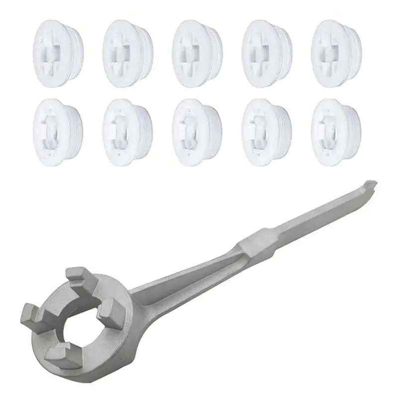 

Заглушки AEF6-Bung: 10 резьбовых заглушек для бочек с ключом для бочек, ключ для заглушки бочки, для бочек объемом 15/30/55 галлонов, прочные.