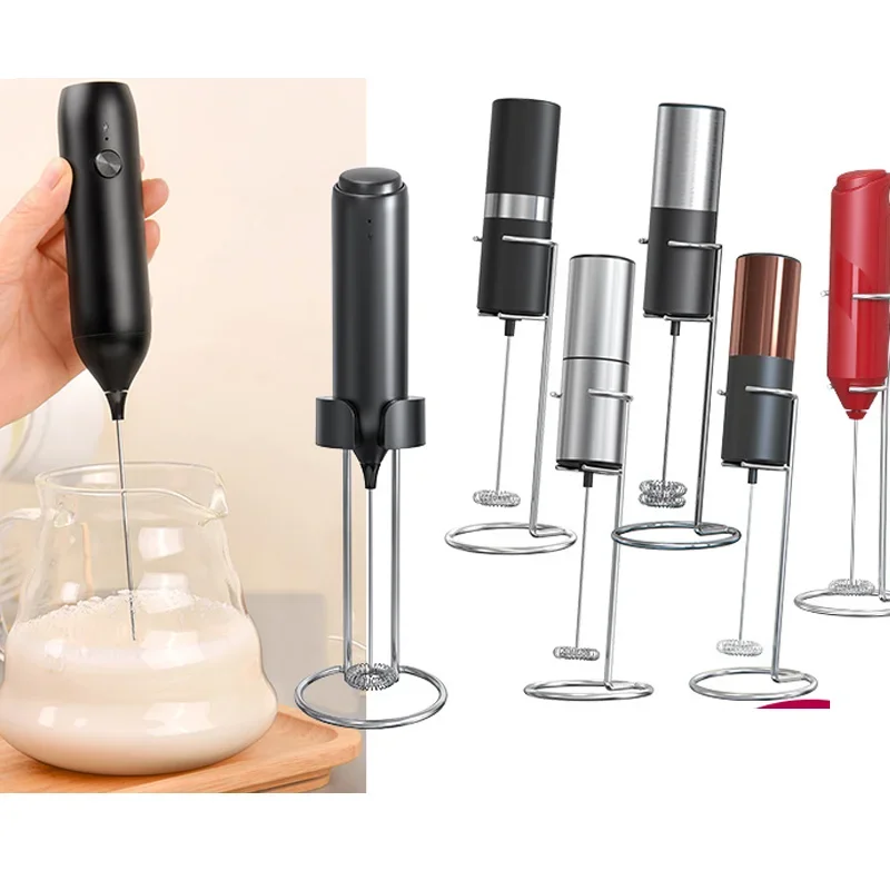 Portable Handheld Milk Frother Electric Whisk Drink Mixer for Coffee Mini Foamer Milk Frother Machine for Home