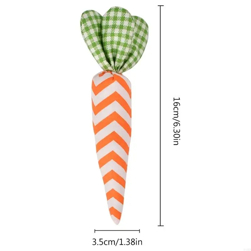 E8BD Easter Festive Fabric Carrot Ornament Enhances Holiday Easter Party Decorations