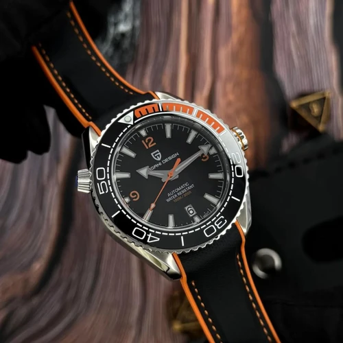 Imagen 2 del producto PAGANI DESIGN 42MM movimiento japonés reloj mecánico para hombres 100M impermeable cristal de zafiro bisel de cerámica hombres relojes de pulsera automáticos