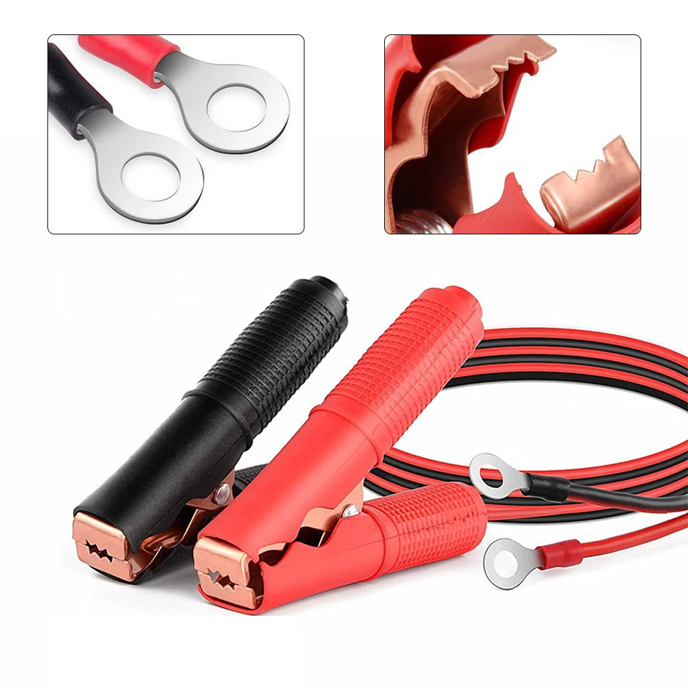 12V 24V Clips Car Battery Charging Jump-Starting Vehicle 1.8m Copper Wire Powerful Performance Safety Features