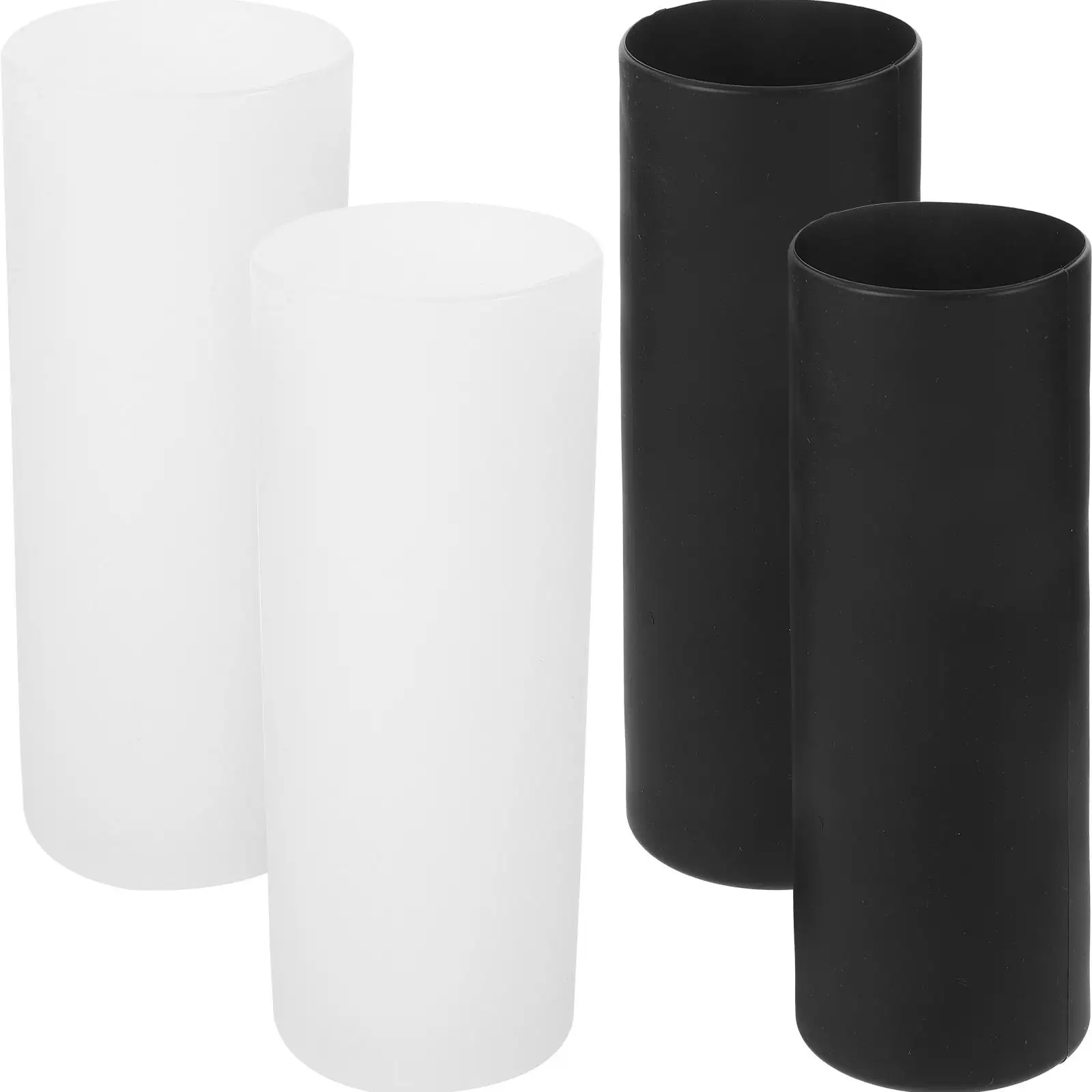 

4 Pcs Transparent Silicone Insulated Cup Cover Holder Cup Sleeve for Straight Water Bottle Insulated Heat Resistant Non Skid