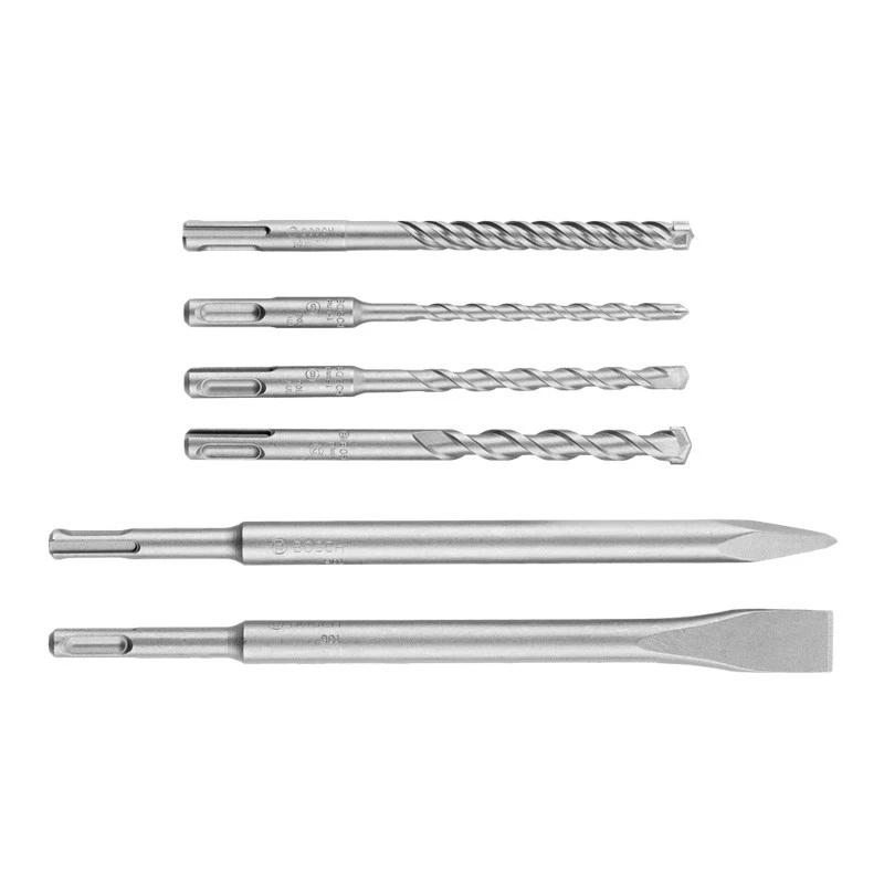 BOSCH 2608579300 SDS-PLUS مجموعة مختلطة لفة زرقاء صغيرة أربعة فتحات تطبيق البناء ملحقات أدوات إزميل الحفر #3