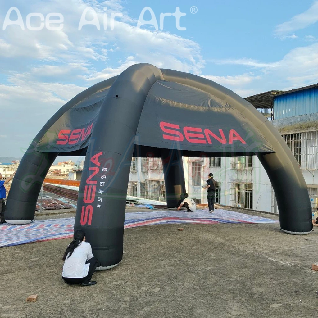 Barraca inflável exterior da abóbada do aranha da impressão do logotipo personalizado para a venda promocional