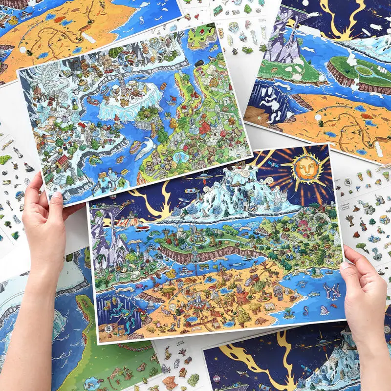 

Набор из 4 наклеек Card Lover [Серия Gloomy Era] с объемным 3D-эффектом, водонепроницаемые, с изображением ледяных гор и ледников Северного Края