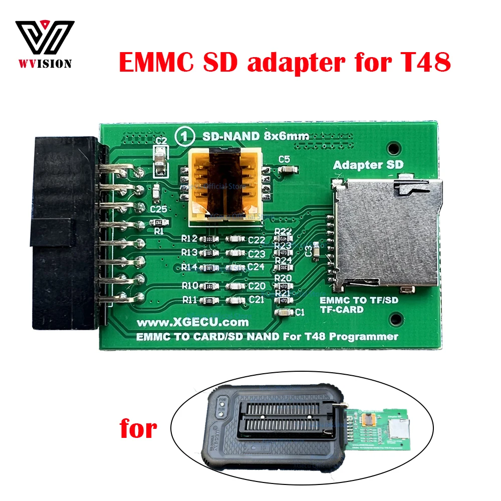 

2023 XGecu EMMC To Card SD NAND Special Adapter for EMMC in-circuit Programming Only for T48 (TL866-3G) Programmer 100% Original