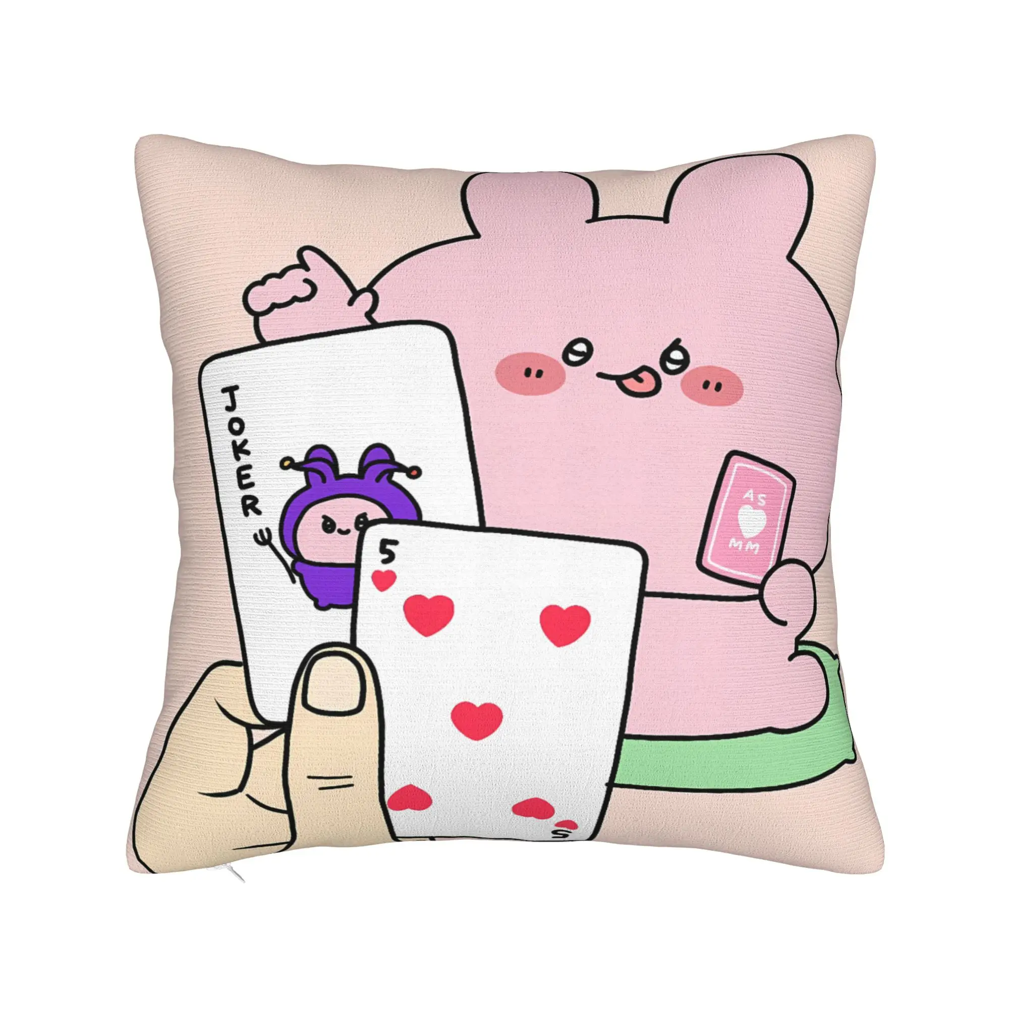 Pillow Cover A-Asamimichaan Asleep Cute Asamimi  Retro Trendy Pillow Case For Living Room Sofa Pillowcases