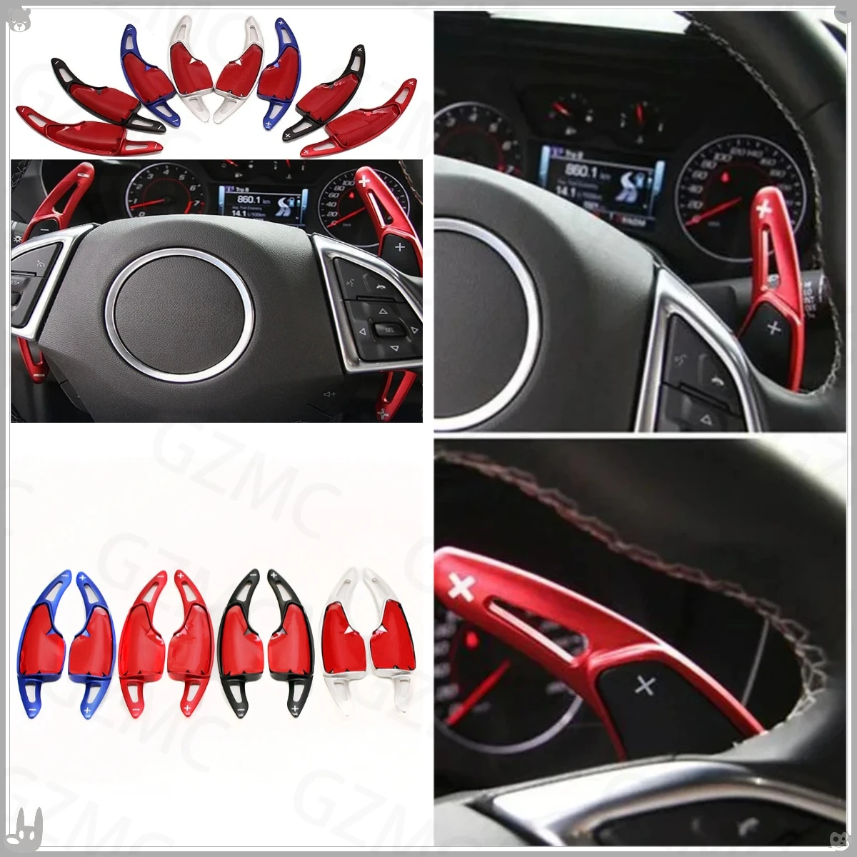 

2 шт. для Chevrolet, автомобильный рулевой рычаг переключения передач, расширенная накладка Camaro 2016-202, Corvette C7 2014-2019 интерьер