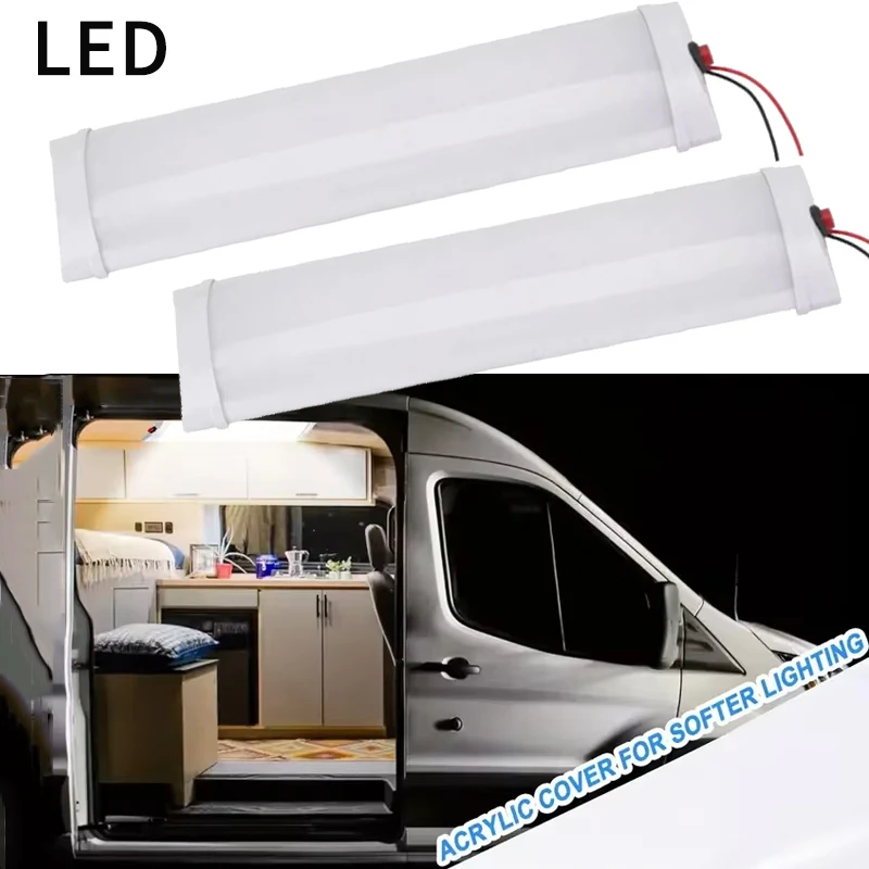 

72LED Внутренняя светодиодная панель автомобиля 12 В 24 В с переключателем Лампа для чтения для грузовика, кемпера, лодки, автофургона - купольное освещение салона автомобиля