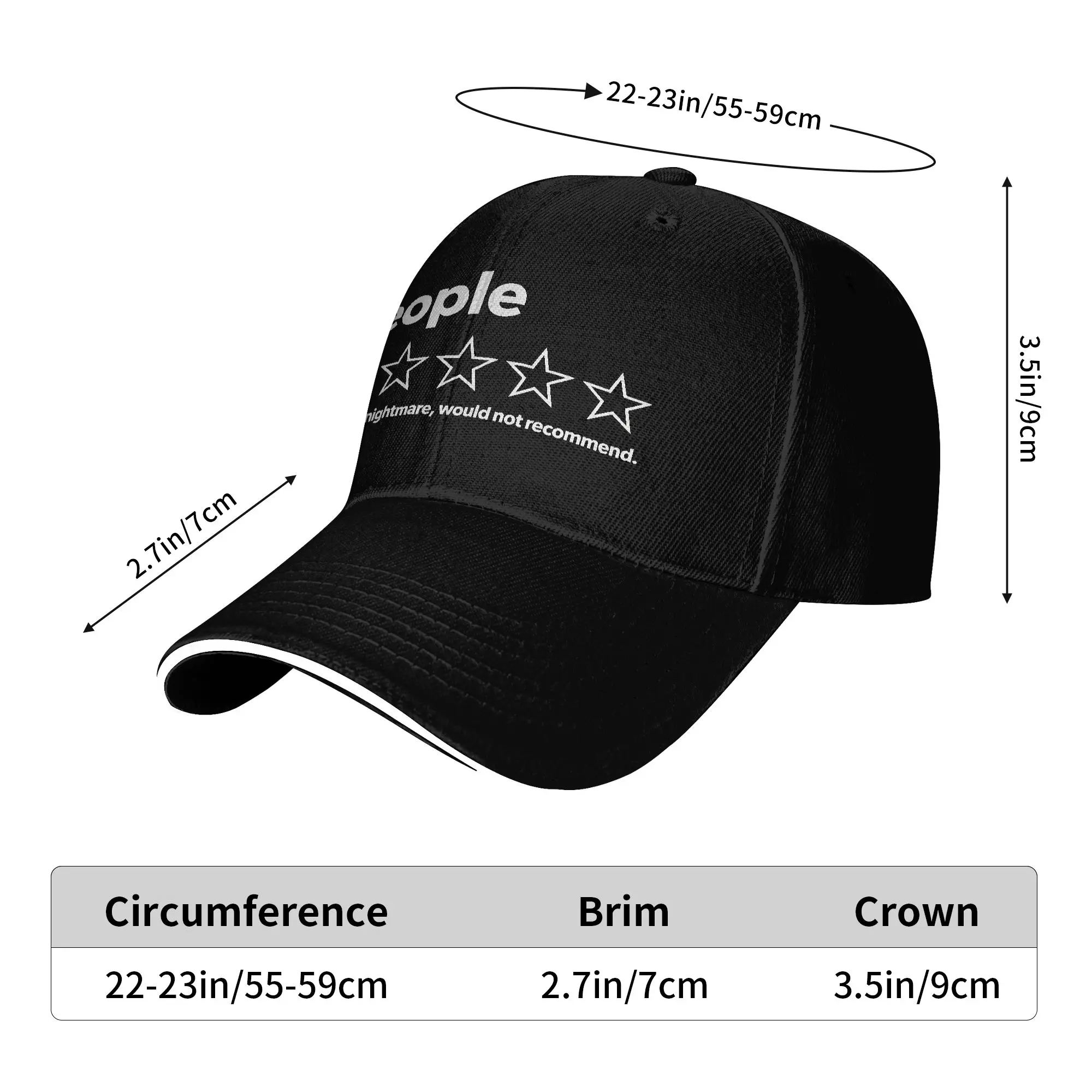 Summer Casual Baseball Cap Funny Review One-star Rating An Absolute Nightmare, Not Recommended Fitted Retro Baseball Caps