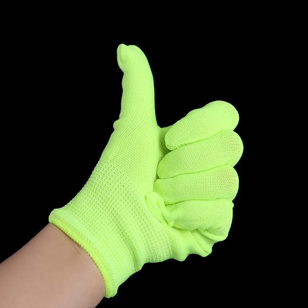 1 Pair Bar Atmosphere Props Durable Fluorescent Gloves Anti-Slip Breathable Green Gloves Elastic Flexible Neon Glove Nightclub