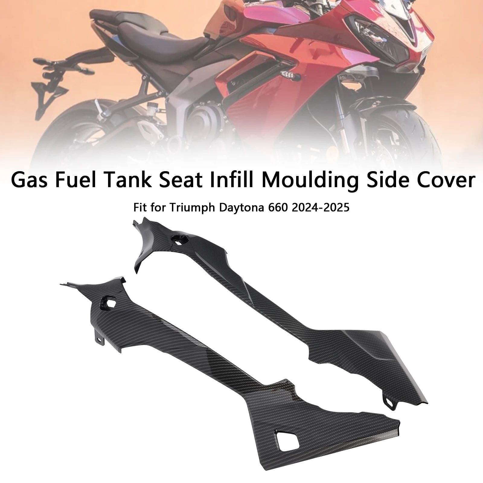Topteng Gas Fuel Tank Seat Infill Moulding Side Cover For Daytona 660 2024-2025