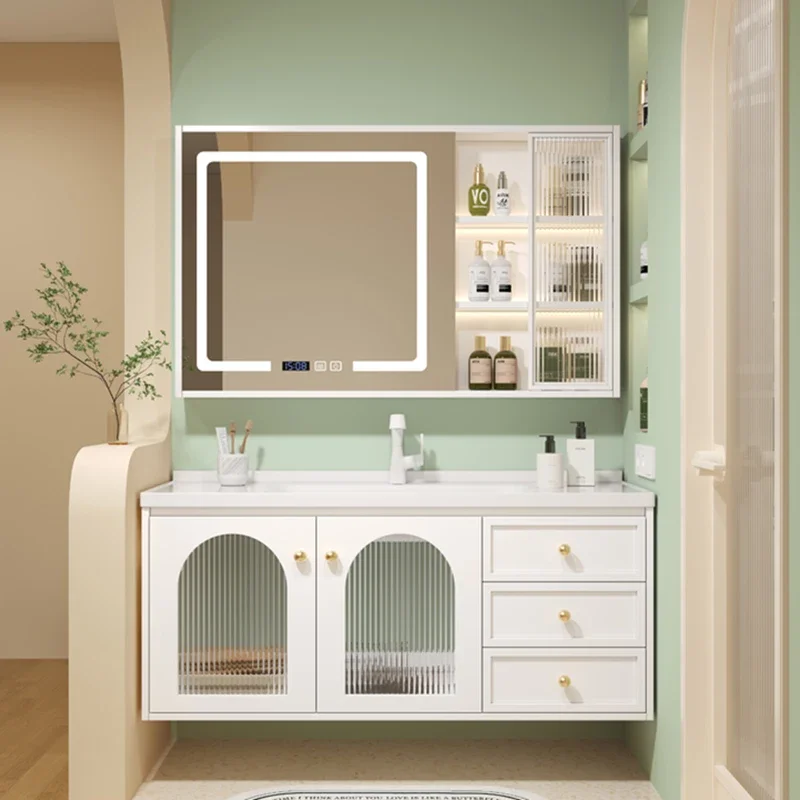 

Водонепроницаемый органайзер, шкаф для ванной комнаты, 3-слойный роскошный шкаф для хранения вещей, зеркало, экономия места, мобильный в Bagno, мебель для дома