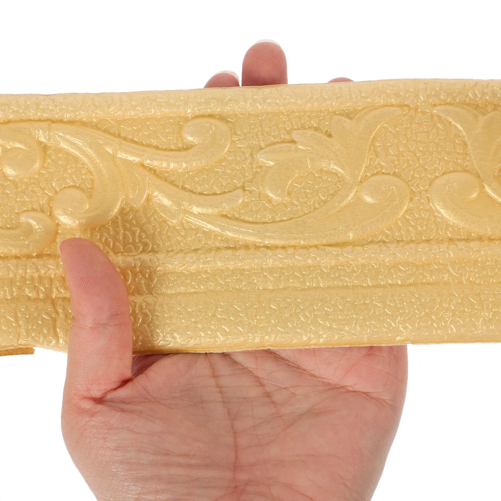 

10M Foam Wall Border Peel Stick Self-Adhesive 3D Carved Golden Molding Trim For Baseboards Ceiling Corners Flexible Waterproof