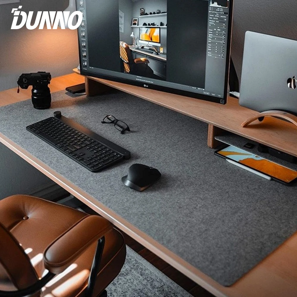 Premium Large Size Wool Felt Mouse Pad - Office Desk Protector Mat Table Laptop Cushion - Non-slip Keyboard Mat for Gaming