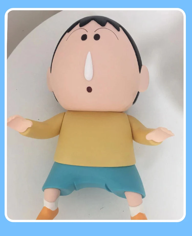 In Stock Anime Crayon Shin-Chan Figure Gk Adai Cavalry Little White Pvc Crayon Shin-Chan Model Doll Desktop Decoration Model