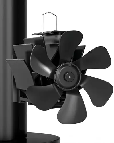 

Вентилятор для дровяной печи HIDALIFE – магнитный, работающий от тепла, бесшумный, с 6 лопастями, для газовых и дровяных печей