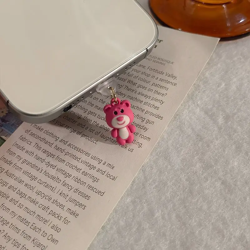 Mobile phone dust plug type-c special pink cartoon rabbit small dinosaur strawberry cute simple charging plug