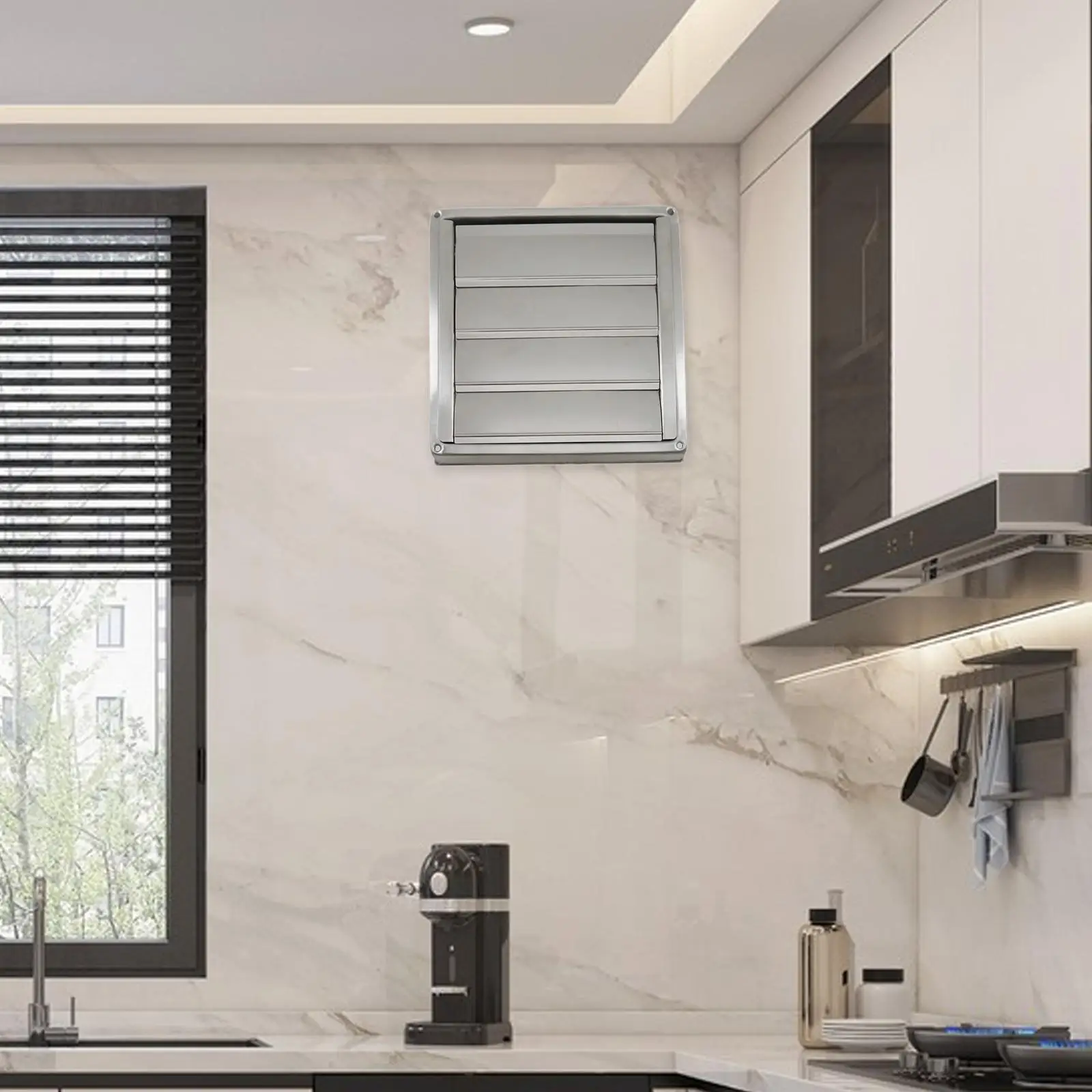 

Louvered Vents Ventilation Grille Durability with Screen Essential Wall Vents Gable Vent with Screen for Wall Garage Ceiling