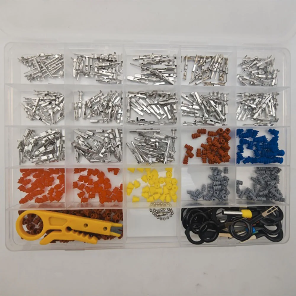 

578pcs 1/1.5/1.8/2.2/2.8/3.5mm Auto Electric Connector Plug Removal Male Female Crimp Car Electrical Wire Terminal Plug Pins
