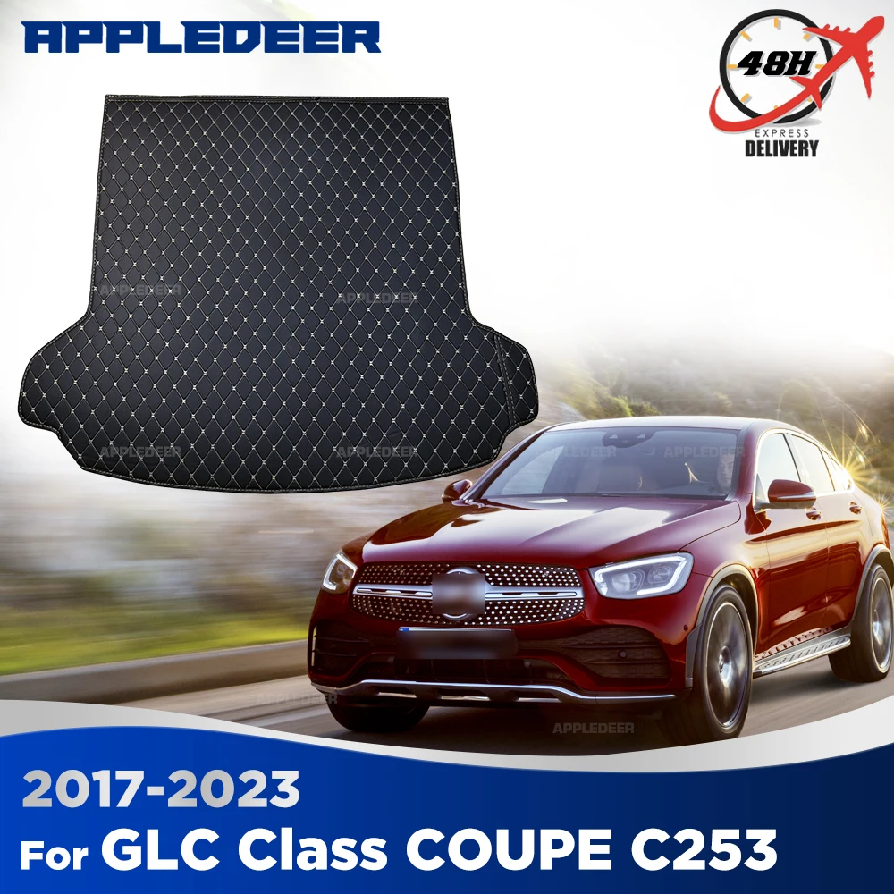 Tapis de coffre de voiture pour mercedes-benz classe GLC COUPE C253 2017-2023 22 21 20 19 18, doublure de chargement, couverture d'accessoires d'intérieur