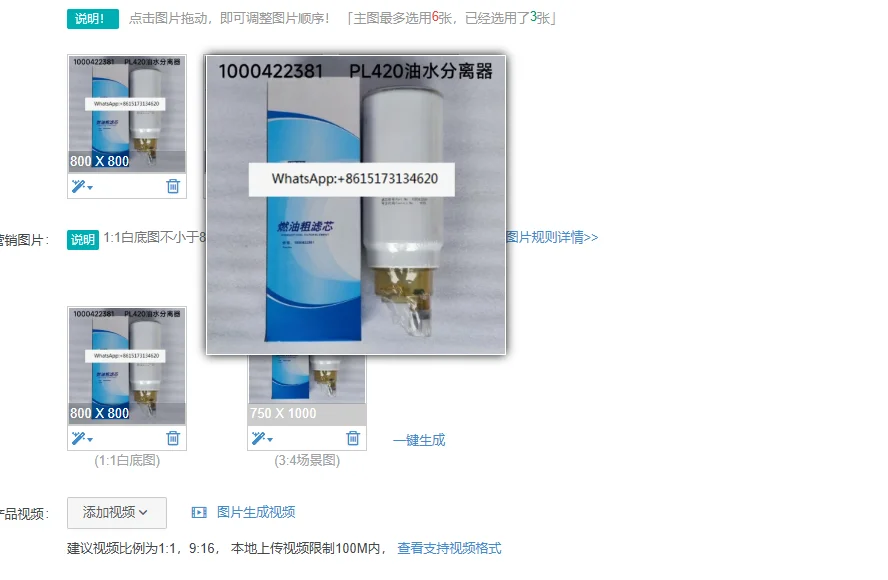 

PL420 oil-water separator 1000422381 612600080088 filter