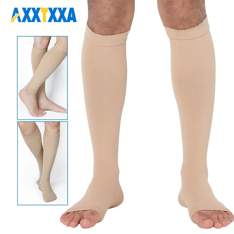 1 Pair Plus Size Leg Sleeve Support Socks- 20-30 mmHg Compression Socks for Women & Menn,Graduated Compression & Soothing Relief