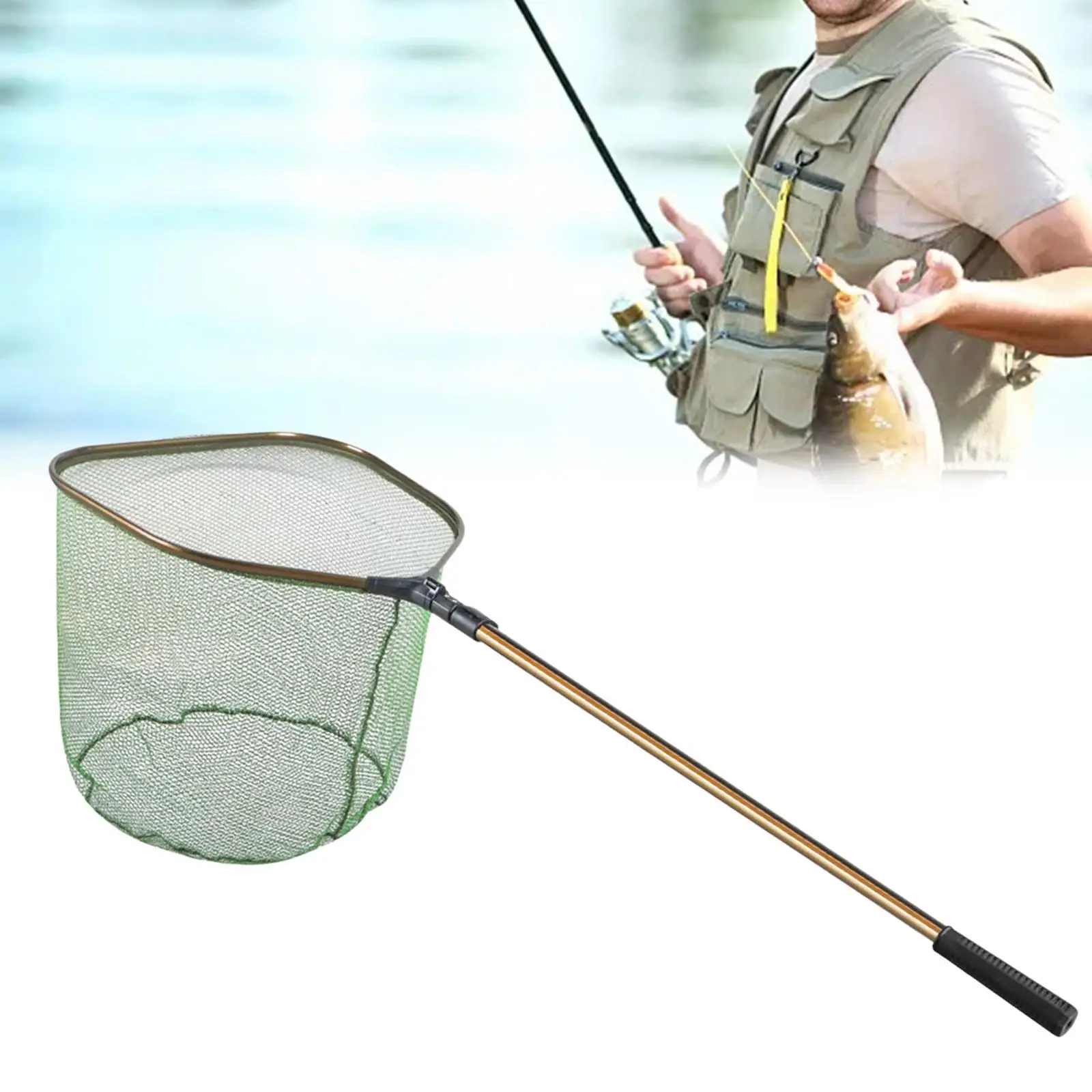 Fishing Net Landing Net Fine Workmanship Retractable Fishing Landing Net Mesh Net for Dragonfly Catcher Butterfly Salmon