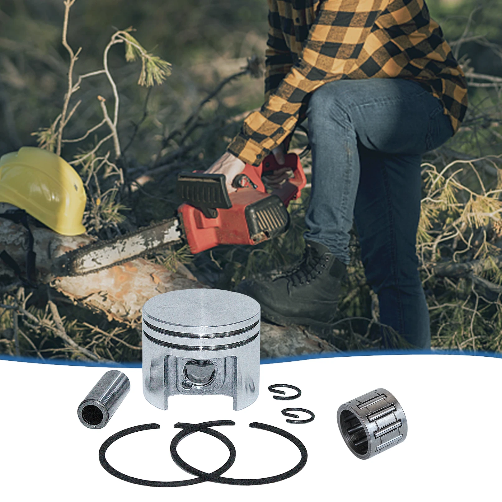 38mm Pierścienie tłokowe 10mm Łożysko igiełkowe z pierścieniem zabezpieczającym do piły łańcuchowej STIHL MS180 018 MS 180 Część zamienna 1130 030 2004 бензопила
