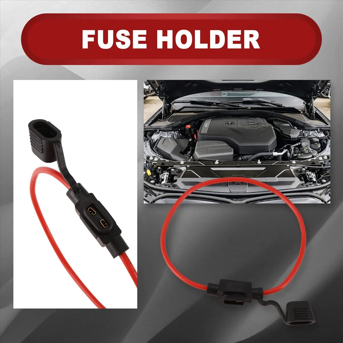 #90Q 14AWG Wire In-line Car Automotive Mini Blade Fuse Holder Fuseholder 20A,Automotive Fuseholder,(plastic)